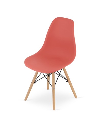 Krzesło OSAKA cynober / nogi naturalne x 4 szt
