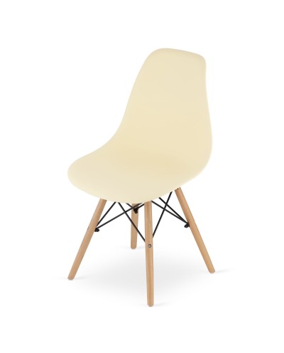 Krzesło OSAKA kremowe / nogi naturalne x 4 szt