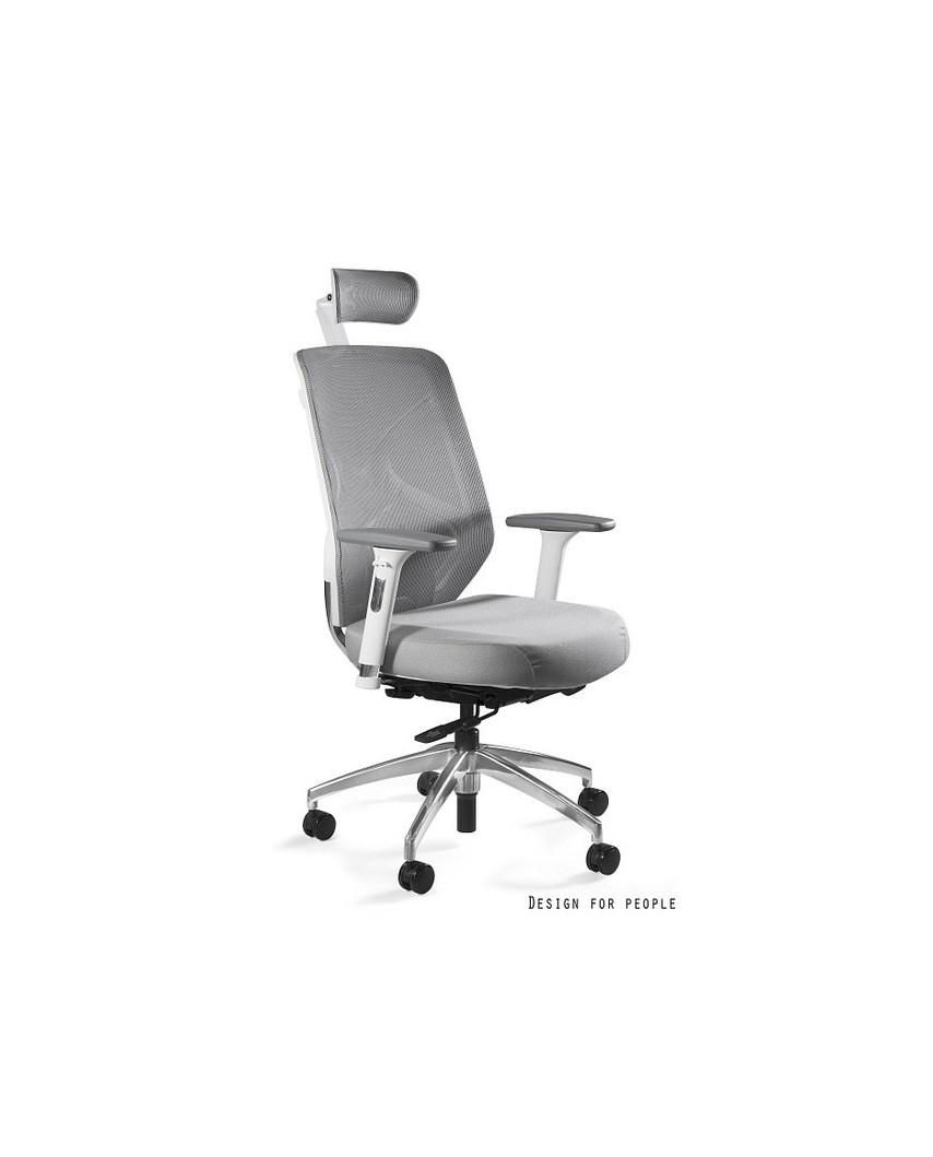 HERO - Fotel biurowy biały tkanina