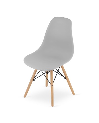 Krzesło OSAKA szare / nogi naturalne x 4 szt