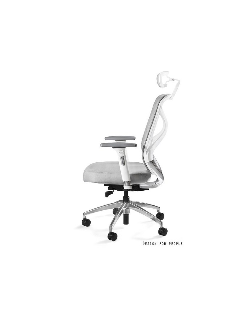 HERO - Fotel biurowy biały tkanina