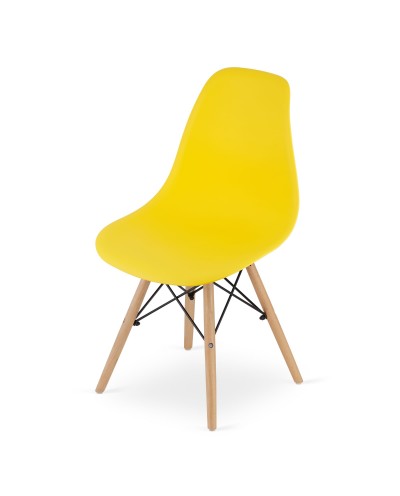 Krzesło OSAKA żółte / nogi naturalne x 4 szt
