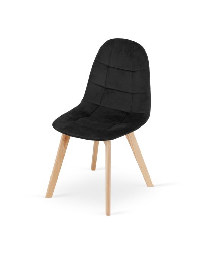 Krzesło BORA - czarny aksamit x 4 szt