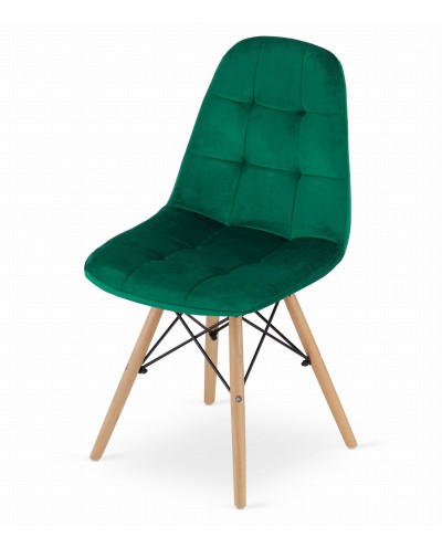 Krzesło DUMO - ciemna zieleń aksamit x 4 szt