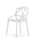 Designerskie krzesło ażurowe VIDAR białe - komplet 4szt