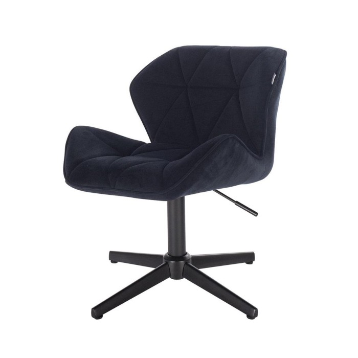 Krzesło   Petyr Cross Czarny Welur Czarna Podstawa