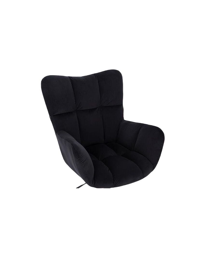 Czarny fotel poduszka PEDRO do biurka - na kółkach chrom