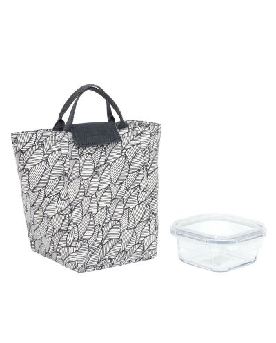 Zestaw Lunch box i torba termiczna szare