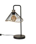 Lampa stołowa Anel czarna/ rattan