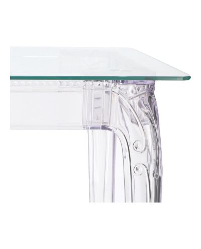 Stół Ghost 80x80cm kwadratowy transparentny