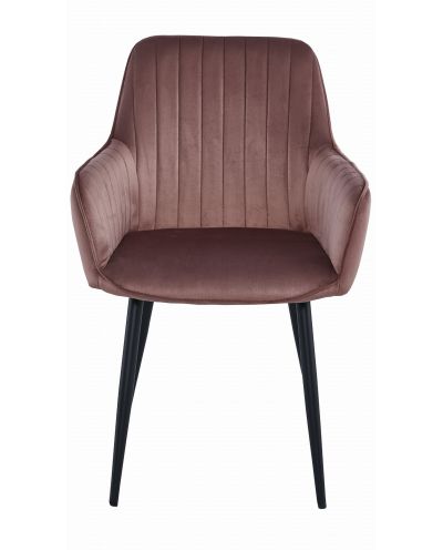 Krzesło Solden - Aksamit Róż / Nogi Czarne X 1