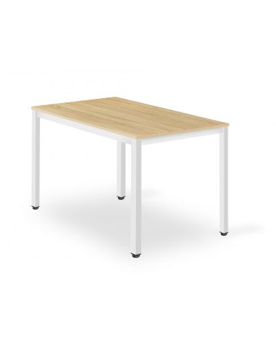 Stół Tessa 120Cm X 60Cm - Dąb / Białe Nogi