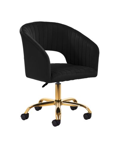 4Rico krzesło obrotowe QS-OF212G aksamit czarne