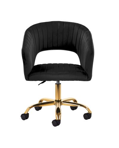 4Rico krzesło obrotowe QS-OF212G aksamit czarne