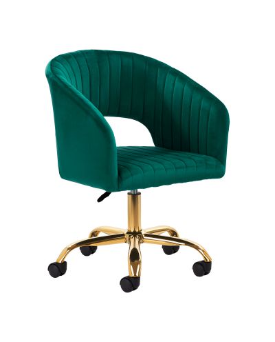 4Rico krzesło obrotowe QS-OF212G aksamit zielone