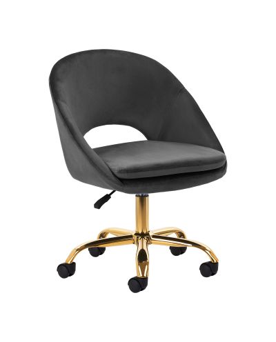 4Rico krzesło obrotowe QS-MF18G aksamit szare