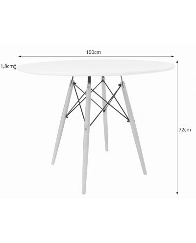 Stół Todi Okrągły 100Cm - Biały