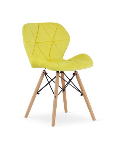 Krzesło Lago Aksamit - Żółte X 1