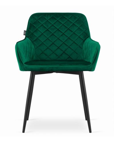Krzesło Nola - Aksamit Zielony / Nogi Czarne X 1