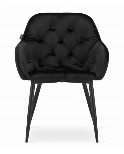 Krzesło Forio - Czarny Aksamit / Nogi Czarne X 1