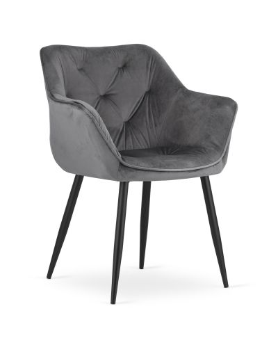 Krzesło Madera - Ciemny Szary Aksamit X 1