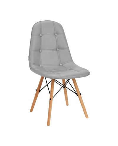 4Rico Krzesło skandynawskie QS-185 eco skóra szare