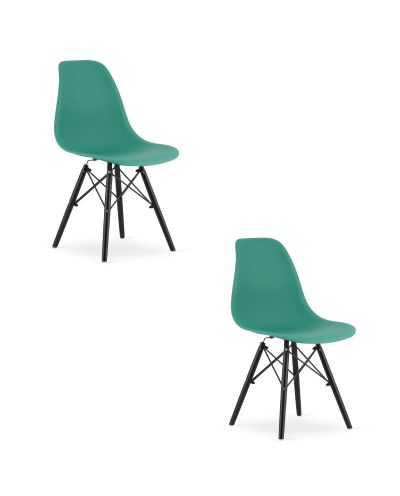 Krzesło Osaka Zielone / Nogi Czarne X 2