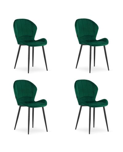 Krzesło Terni - Zielony Aksamit X 4
