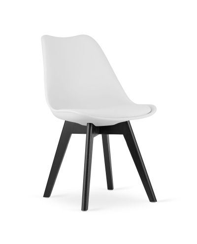 Krzesło Mark - Białe / Nogi Czarne X 2