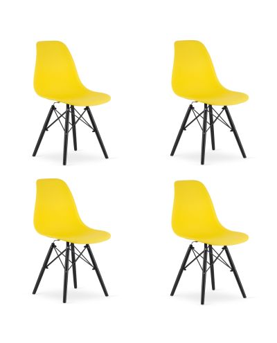 Krzesło Osaka Żółte / Nogi Czarne X 4