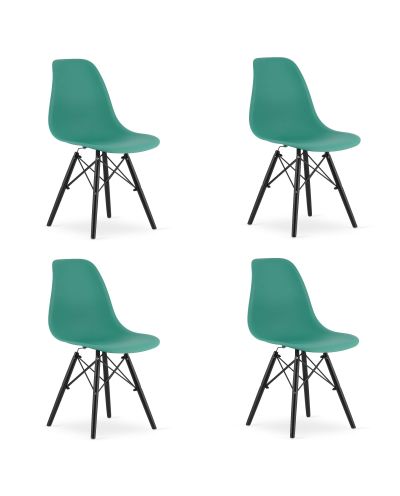 Krzesło Osaka Zielone / Nogi Czarne X 4