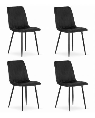 Krzesło Lava - Czarny Aksamit X 4