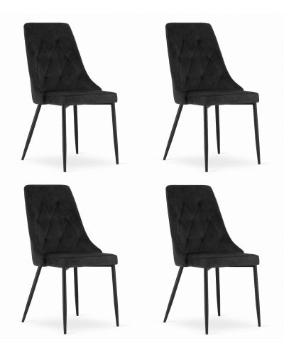 Krzesło Imola - Czarny Aksamit X 4