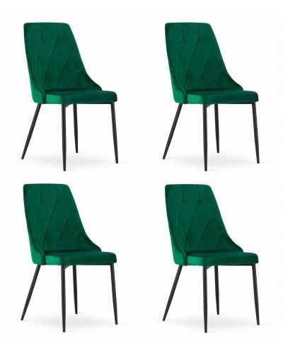 Krzesło Imola - Ciemna Zieleń Aksamit X 4