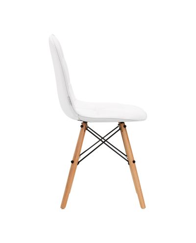 4Rico Krzesło skandynawskie QS-185 eco skóra białe