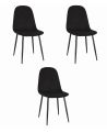 Krzesło Como - Czarny Aksamit X 3