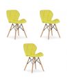 Krzesło Lago Aksamit - Żółte X 3