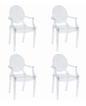 Krzesło Busan - Transparentne X 4