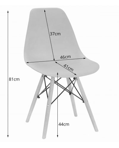 Zestaw Stół Okrągły Todi 60Cm Biały + 2 Krzesła Osaka Niebieskie