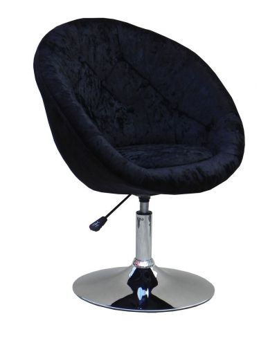 Bol - Krzesło kosmetyczne czarne welur