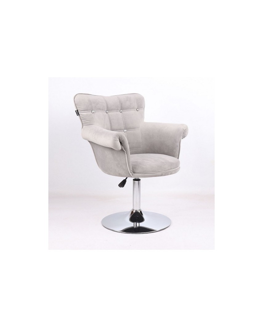 LORA CRISTAL - Krzesło kosmetyczne stalowy, dysk