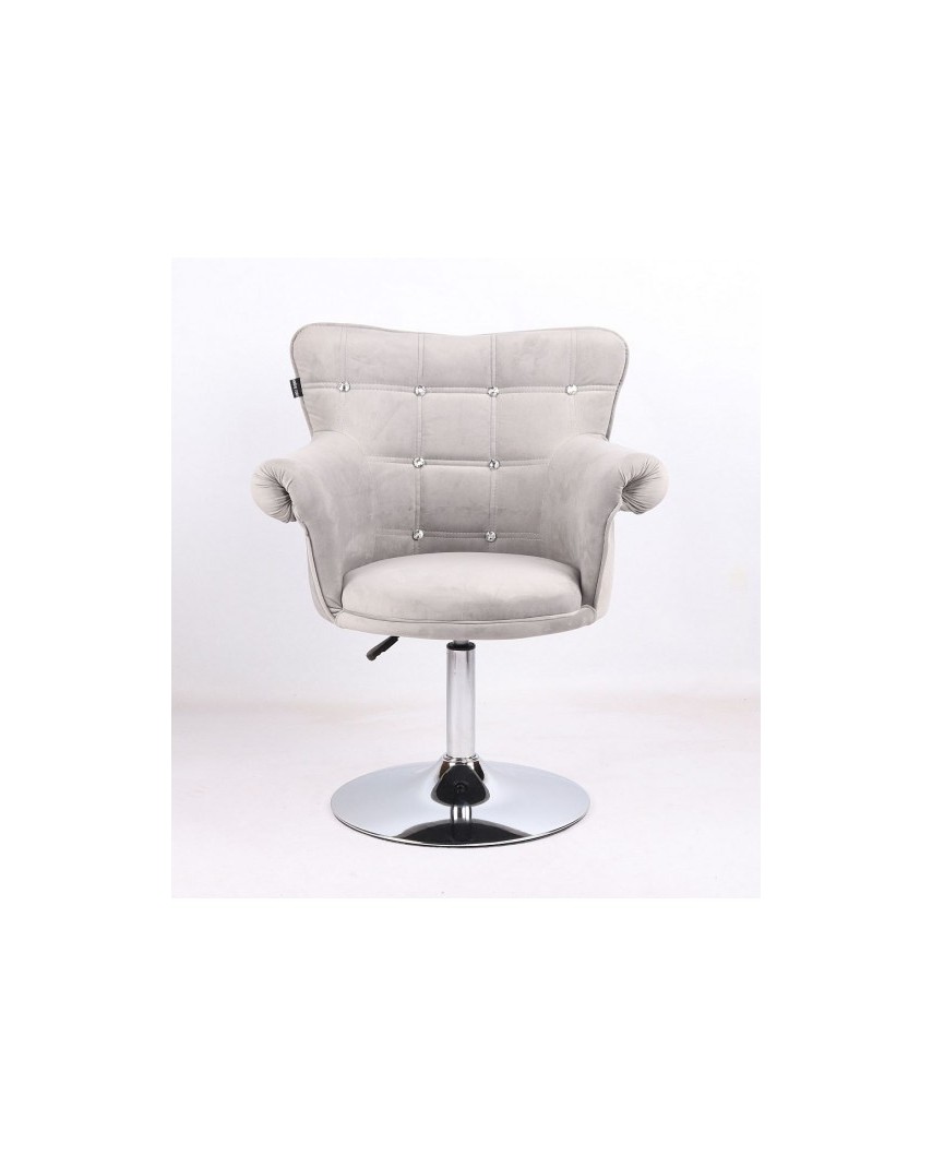 LORA CRISTAL - Krzesło kosmetyczne stalowy, dysk