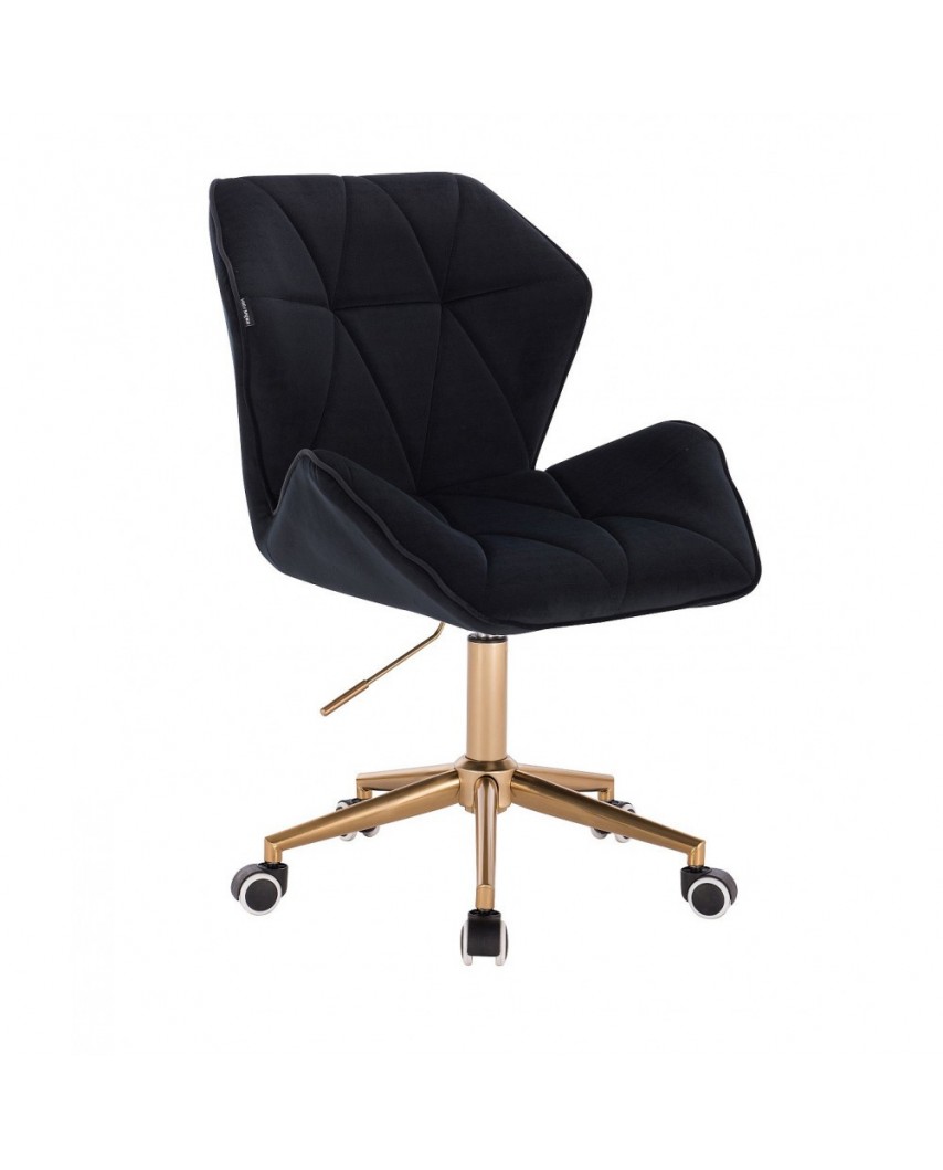 Krzesło biurowe CRONO obrotowe czarne - złote kółka