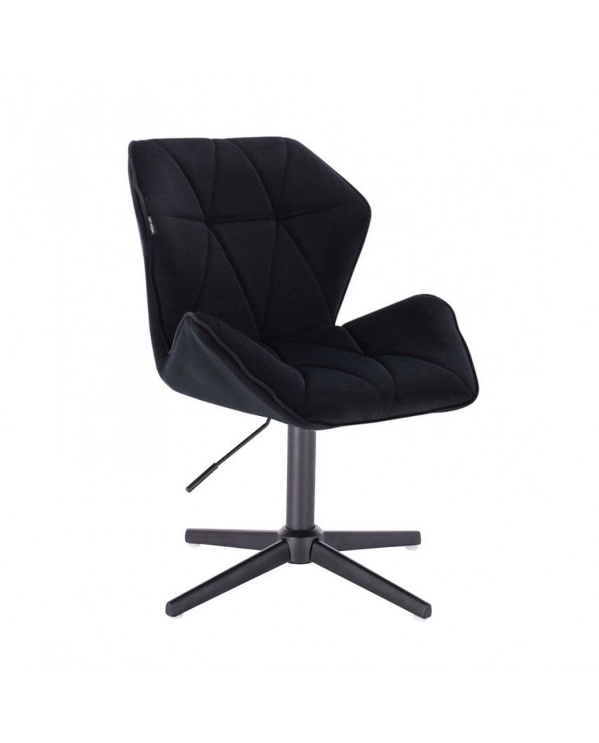 Czarne krzesło do salonu CRONO - krzyżak czarny