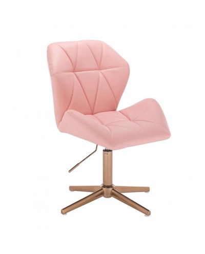 Różowe krzesło CRONO ZET dla dziewczynki - złoty krzyżak
