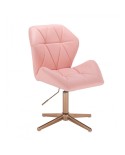 Różowe krzesło CRONO ZET - złoty krzyżak