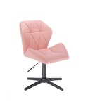 Krzesło różowe CRONO ZET - czarny krzyżak