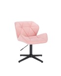 Krzesło z oparciem PETYR UNO różowe - czarny krzyżak