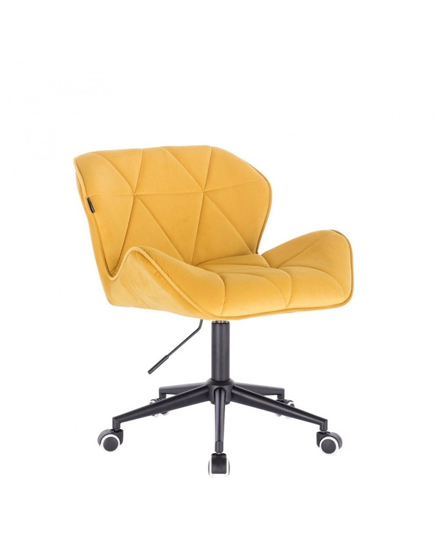 Krzesło obrotowe PETYR żółte - kółka czarne