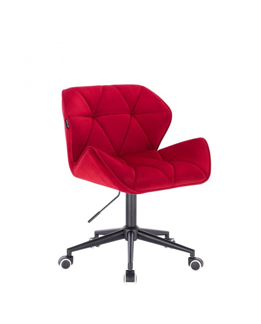 Krzesło obrotowe PETYR czerwone - kółka czarne